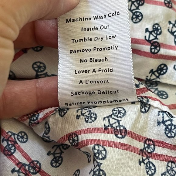 Anthropologie Grayson The Hero Victoria Bike Button Up Top Bicycles Womens 8/10 - Picture 8 of 9